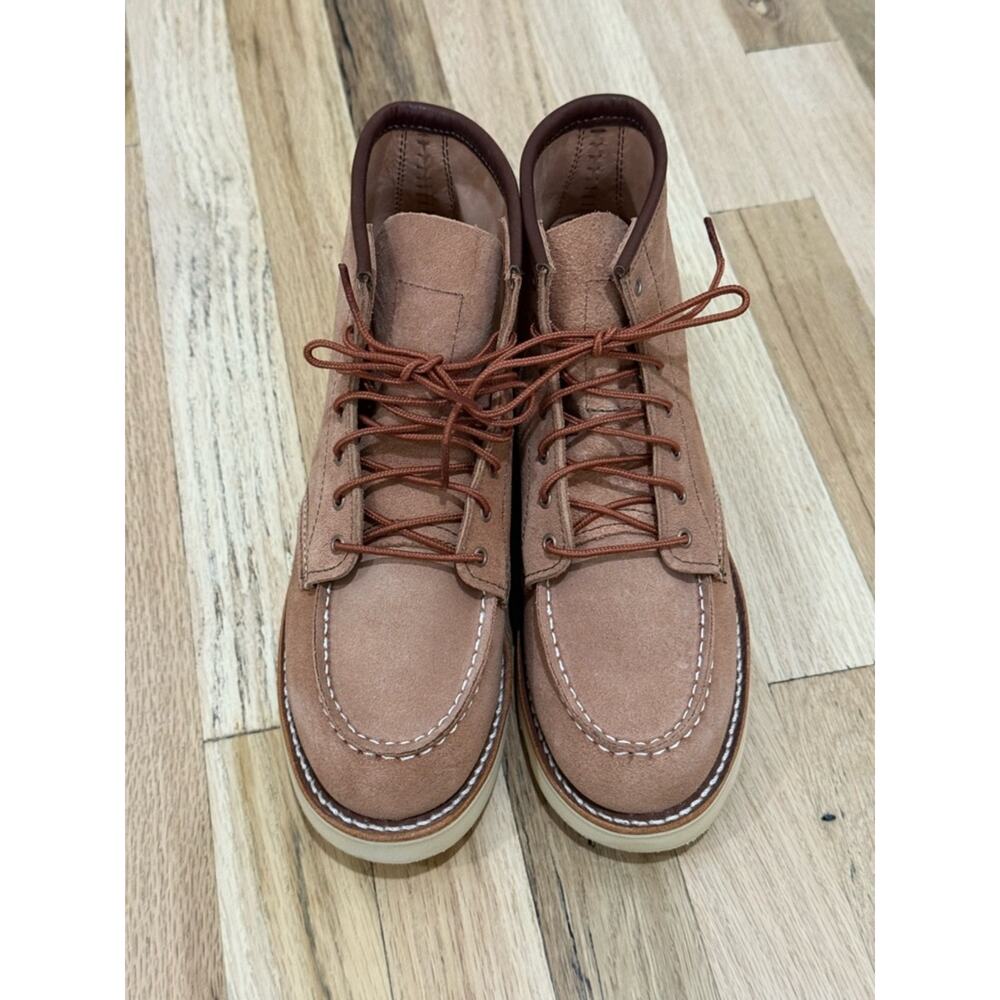 Red Wing Heritage Classic Moc Toe Boots Dusty Rose - Picture 4 of 9